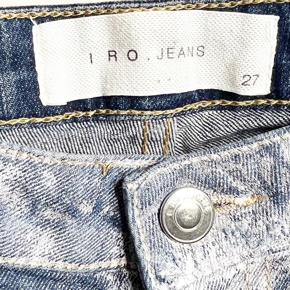 IRO JEANS Womens Iro Low Rise Skinny Jeans Stretch Distressed Bleached Size 27 - Picture 5 of 7